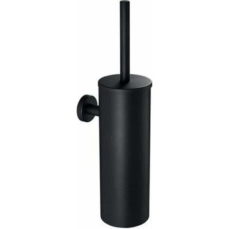 Auralum Noir Brosse De Toilette Avec Porte-balai Wc Mural Pour Salle De Bains En Acier Inoxydable