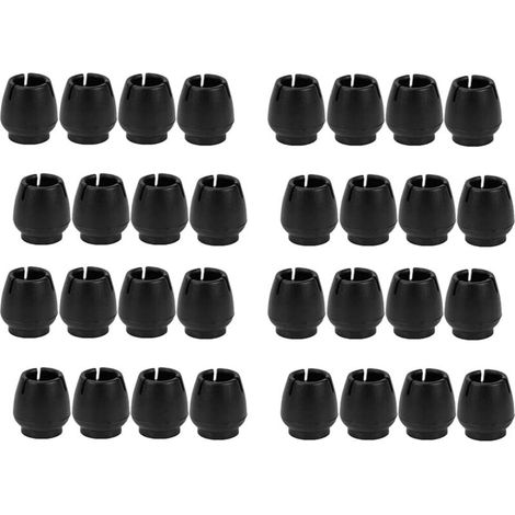 32 Stück Möbelstuhlkappen, Runde Gummischutzkappen Für Stuhlbeine, 12-17mm (schwarz)