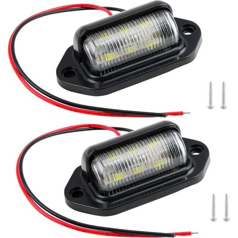 Led-kennzeichenbeleuchtung Für Autos, Universell Einsetzbar, 2 Stück, Wasserdichte Led-rückleuchten, Lampe 12v-24v, Geeignet Für Lkw, Lieferwagen, Motorräder, Wohnwagen, Anhänger, Suv Und Pkw
