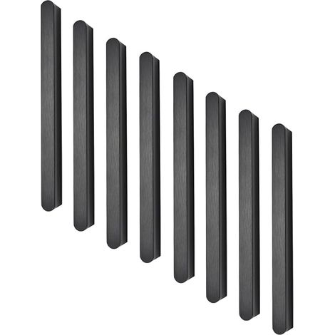 8 Stück Schwarze Schrankgriffe Aus Aluminiumlegierung, Für Schreibtische, Schubladen Und Schränke, 192 Mm Lochabstand