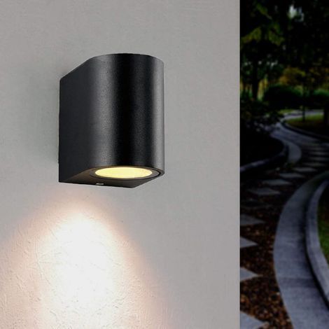 Applique Murale Noire Led Ip44 Pour Ampoules Gu10
