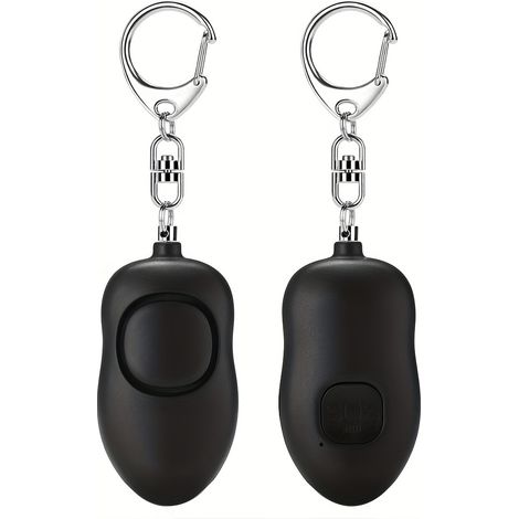 2er-pack Wiederaufladbare Usb-personalalarme Mit 130 Db – Led-licht, Einfache Bedienung, Für Frauen, Senioren, Haus Und Auto