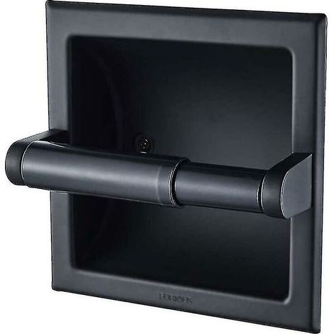 Wandhalterung Für Toilettenpapier In Mattschwarz, Einbau-toilettenpapierhalter Aus Metall, Schwarzer Wandhalter