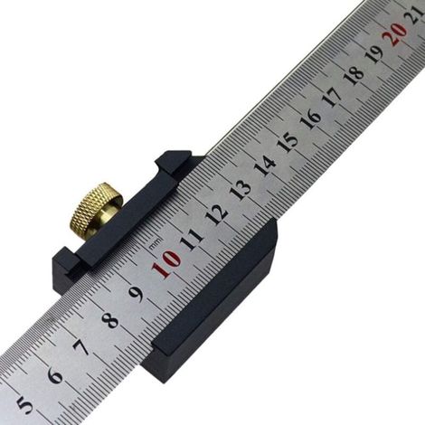 30 Cm Edelstahl-lineal Mit Anschlag Für Das Lineal, Positionier- Und Markierungswerkzeug Für Holzarbeiten