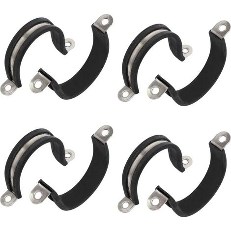 U-förmige Edelstahl-304-schellen, 38 Mm Durchmesser, Mit Gummibeschichtung, 8 Stück