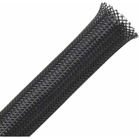 Kabelschlauch Aus Geflochtenem, Dehnbarem Material 13 Mm X 30 M, Ideal Zum Verstecken Und Verstauen Von Autokabeln Und Drähten.