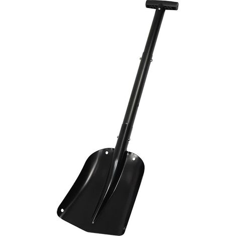 Faltbarer Aluminium-schneeschaufel Teleskopische Schaufel Für Außenbereich Auto Camping Garten (schwarz)