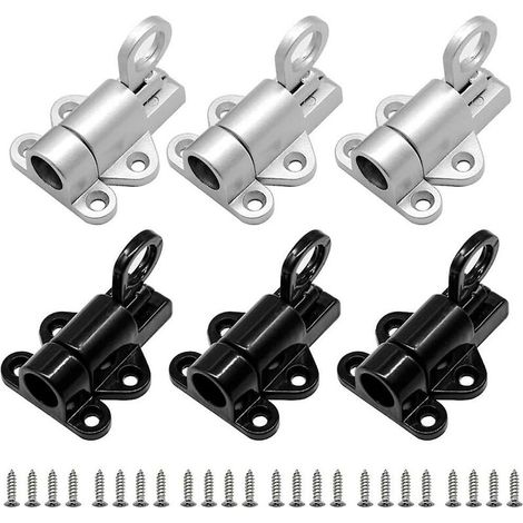 Automatisches Türschloss, 6-teiliges Aluminium-türschloss-set, Fensterschloss, Kleiner Dicker Verriegelungsmechanismus Mit Schrauben, Feder-riegelbolzen Für Sicherheitsring Von Tür Und Fenster.