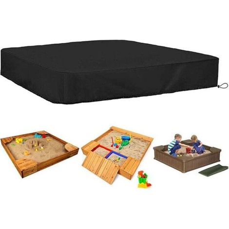 Quadratische Abdeckung Für Sandkasten, Wasserdicht, Mit Kordelzug, 190t: 150 X 150 X 20 Cm