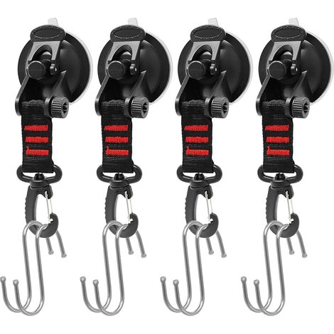 4 Stück Saugnapf-anker Mit Befestigung Für Verzurrhaken, Auto-spanngurte, Robuste Saugnapf-anker Für Auto, Seitenmarkise, Boot, Camping Und Plane