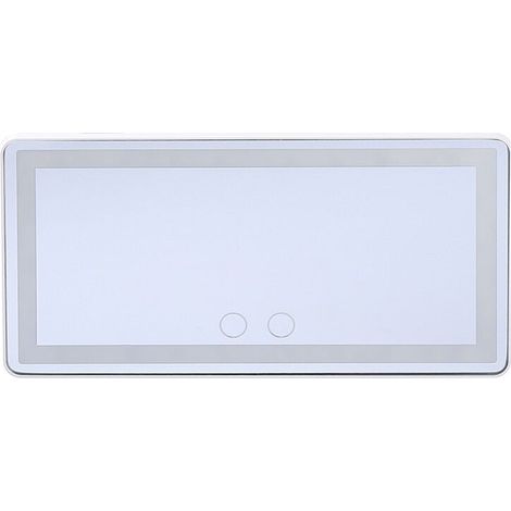 Kosmetikspiegel Fürs Auto, Sundiguer, Led-beleuchtung, Wiederaufladbar, Dreifarbige Einstellung, Material Abs/glas/elastik, Schwarz