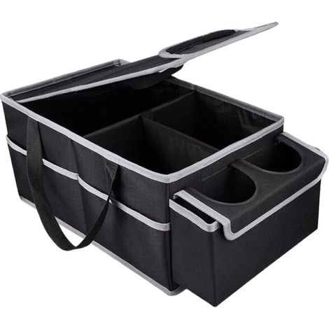 Autositz-aufbewahrungstasche, Faltbare Reisetasche, Mehrere Fächer Mit Getränkehalter, Rücksitz-organizer, Ideal Für Reisen, Innenbereich, Camping Und Nutzung