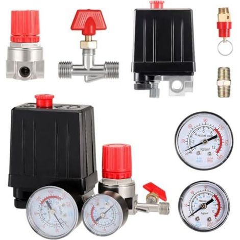 Druckwächter Für Luftkompressor 230 V, Druckregler Mit Manometer