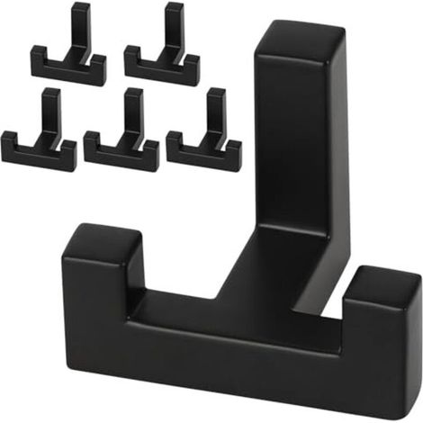Haken Für Akustikpaneele – 6 Schwarze Wandhaken, Aufhängeschiene Mit Gummikappen Und Schrauben, Robust, Für Akustikpaneele In Badezimmern, Schlafzimmern Und Wohnzimmern