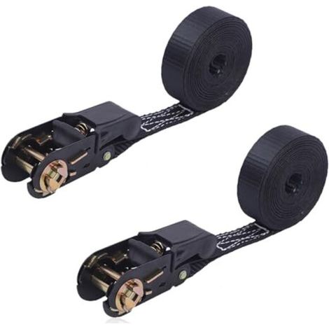 Ratschgurte, 2er Set, 8 M X 25 Mm, Mit Befestigungsgurten. Ratschgurte Für Motorräder, Autos Und Anhänger. Zulässige Tragfähigkeit: 400 Kg
