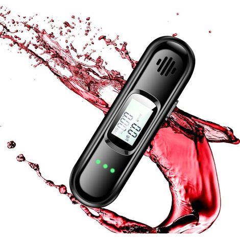 Alkoholtester Der Polizei, Wiederaufladbar, Mit Blauem Lcd-bildschirm, Tragbarer Atemalkohol-detektor Für Professionelle Und Private Nutzung