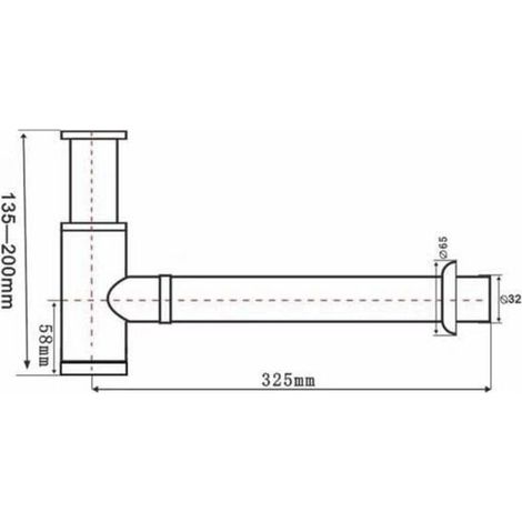 3,8 Cm Runder Messing-siphon, Dekorativ, Verstellbares Abflusskit Für Waschbecken Im Badezimmer, Wandablauf, Matt Schwarz
