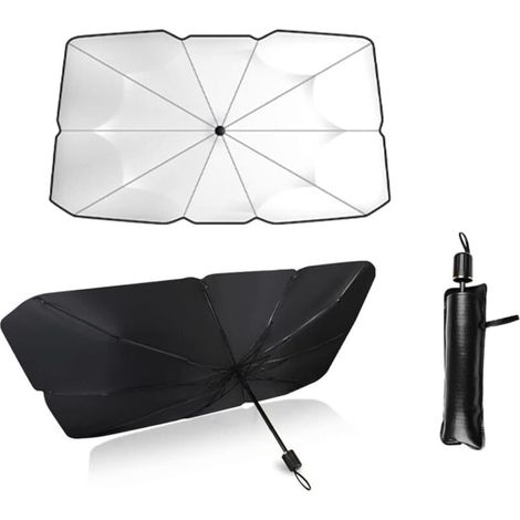 Sonnenblende Für Autos, Windschutzscheibe, Innenraum, Faltbare Auto-sonnenblende, Blockiert 99,9 % Der Uv-strahlen Für Pkw, Suv, Lkw, Schwere Nutzfahrzeuge (140 X 79 Cm)