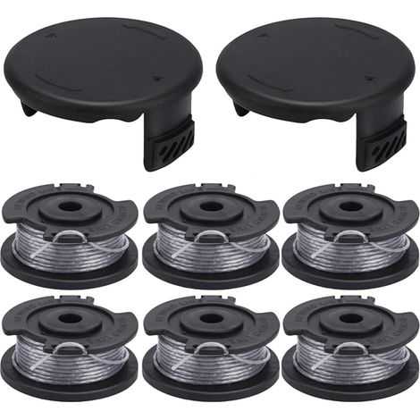 6er-pack F016800569/f016800385 Fadenspulen Für Bosch Easygrasscut 23/26/18/18-230/18-260/18-26 Akku-rasenmäher, Länge 4 M Ø 1,6 Mm Und Spulendeckel F016f05320 Spulen + 2