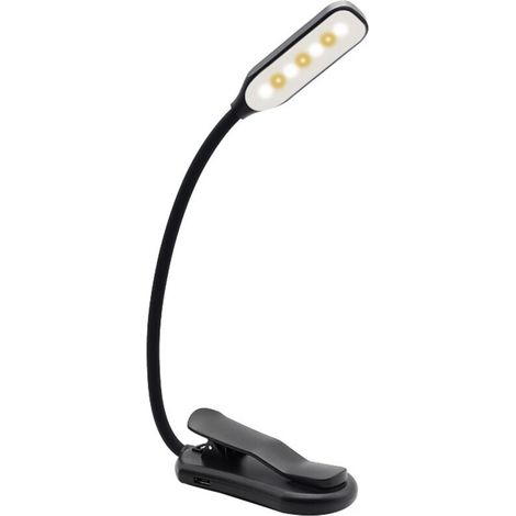 Wiederaufladbare Usb-klemmleuchte – Schwarz Klemmbuchlampe Mit 7 Leds Leselampe Für Studenten Augenschonende Led-leselampe