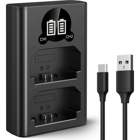 Np-fz100 Batterie Chargeur Avec Double Emplacement Et Écran Lcd, Chargeur Micro Usb Et Type-c Pour Sony Fx30, Alpha A7 Iii, A7r Iii (a7r3), A9, A6600, A7r Iv, Alpha A9 Ii Camera Batteries