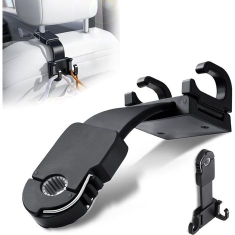 Autositz-kopfstütze-haken (1 Packung), Faltbarer 360°-multifunktionshaken Für Die Autositz-rückseite, Aufbewahrungsschlüssel, Tasche, Mülleimer-aufbewahrung, Autozubehör Für Herren