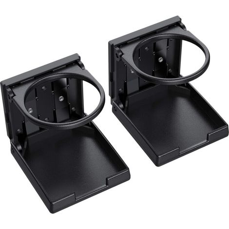 2 Stück Universal Einstellbar Faltbar Coupe Becherhalter Schwarz Auto Getränkehalter Dichte Kunststoffboxen Tragbar 7,5 Cm Durchmesser Für Auto Lkw Boot Van