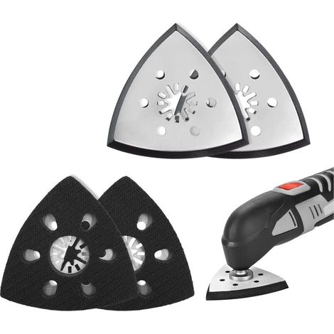 4-teiliges Dreieck-schleifplatten-set Für Parkside Multitool, 93 Mm