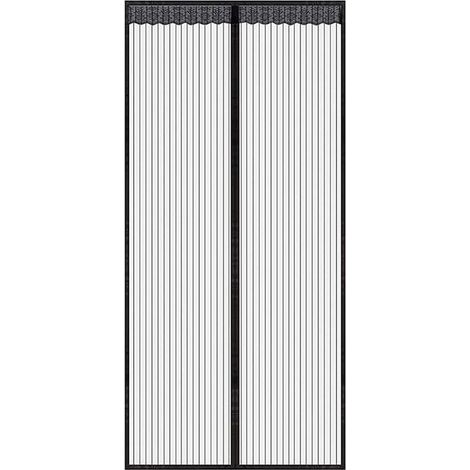 Magnetischer Türvorhang Schwarz, 120 X 210 Cm, Für Türen Und Fenster, Anti-mücken Und Fliegen