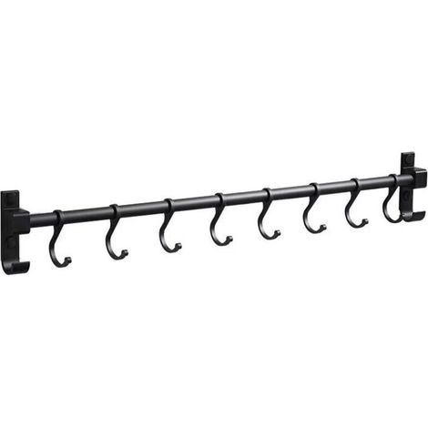 Küchenleiste Aus Aluminium, Wandmontiert, 50 Cm, Mit 8 Haken