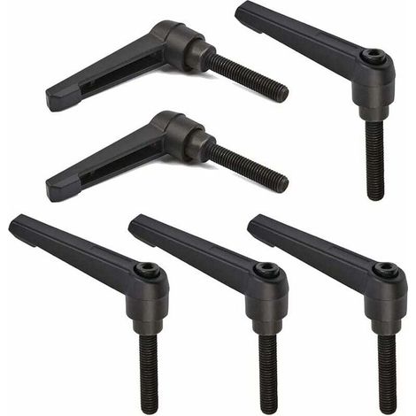 6 Stück M8-knebelgriffe, Verstellbare 32mm-griffmaschinen Mit M8-außengewinde Aus Edelstahl (schwarz)