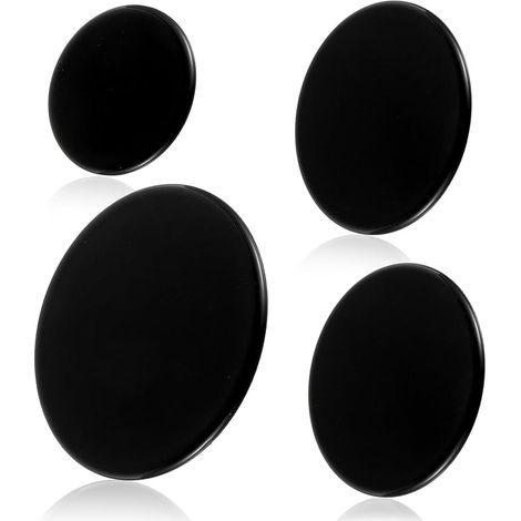 Verbesserte Flammenabdeckungen Für Gaskochfelder, 4er-pack Ersatz-metallkappen Für Sabaf-kochfelder, 55 Mm/75 Mm/100 Mm (flach)