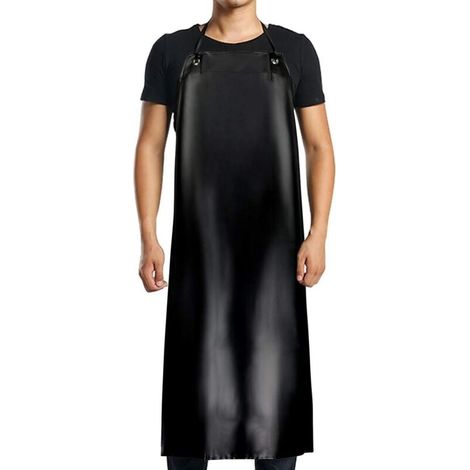 Wasserdichte Pvc-schürze, 120x90 Cm, Schwarz, Für Damen Und Herren, Wasser- Und Ölabweisend, Geeignet Für Reinigung, Laborarbeiten, Schlachten Und Hundepflege