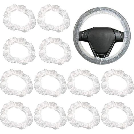 100 Stück Transparente, Universelle Lenkradbezüge Aus Dehnbarem, Wasserdichtem Kunststoff – Schutzcover Für Das Auto-innenraum