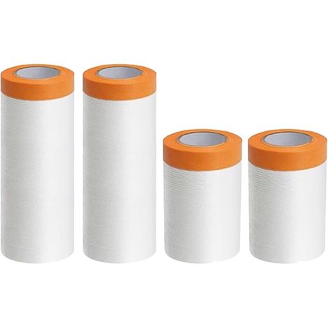 4er-pack Transparente Abdeckfolien Mit Selbstklebendem Gewebeklebeband Zum Schutz Vor Staub