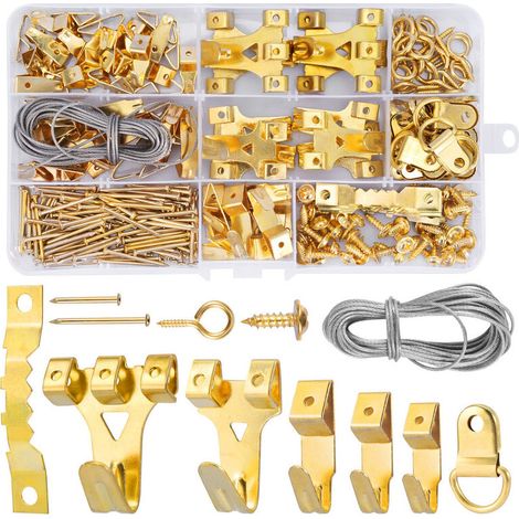 250er-pack Bildaufhänger, Metall-wandhaken, Robustes Hakenset Mit Schrauben Für Leinwand, Foto, Uhr, Spiegel, Ouylaf