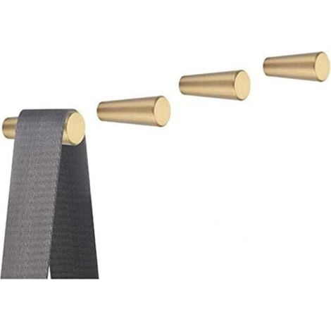 4er-set, Gebürstete Messing-wandhaken, 40 Mm X 15 Mm, Goldene Haken Für Handtücher Und Mäntel Im Badezimmer, Garderobenhaken, Kleiderbügel