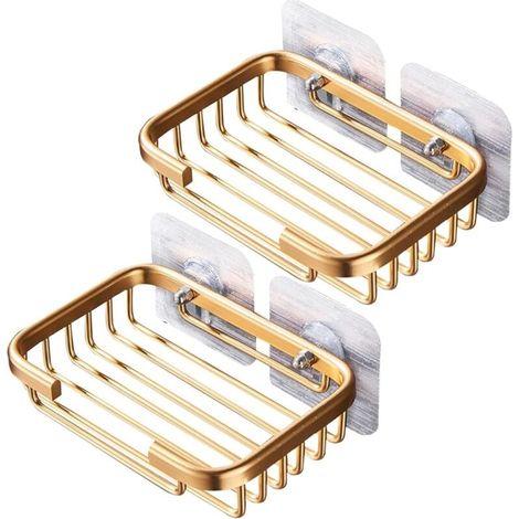 2-teiliges, Nahtloses Wandseifenspender-set Aus Aluminium Für Das Badezimmer, Wasserlos Und Abflussfähig, Mit Seifenablage