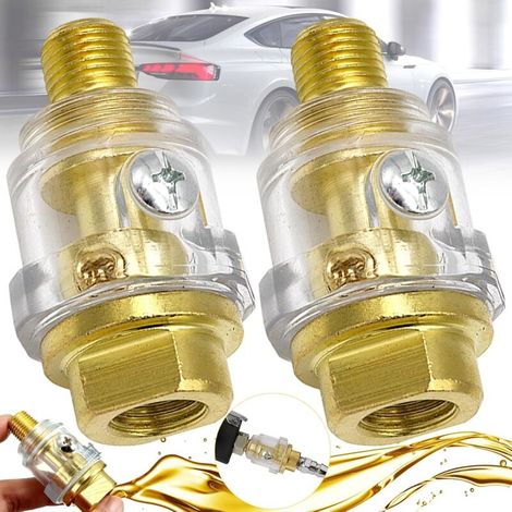 2-teiliger Inline-mini-öler, Pneumatischer Öler, Mini-automat-schmiergerät, Druckluft-mini-nebelschmiergerät 1/4 Zoll Für Druckluftwerkzeuge, Schlagbohrschrauber