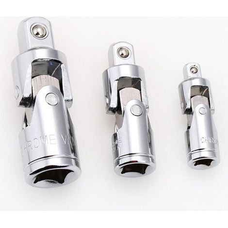 3-teiliges Universalschlagnuss-set, Antriebsgrößen 1/4, 3/8 Und 1/2 Zoll, Aus Cr-v-stahl, Robust Und Langlebig Für Schwer Zugängliche Befestigungen