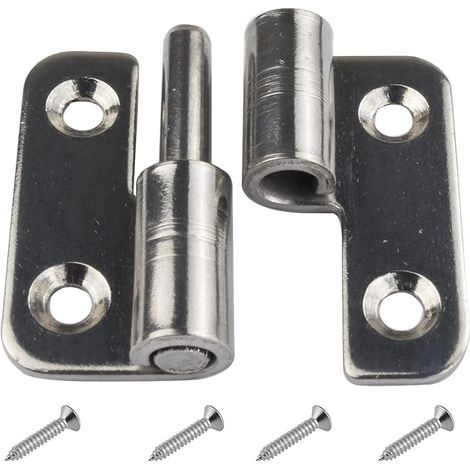 6 Abnehmbare Scharniere 1,5" Kleine Rollende Gelenke Abnehmbare Türscharniere Aus Edelstahl 304 Linksdrehend (left Handed)