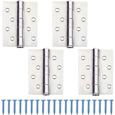 4 Stück Edelstahl-scharniere, Klappscharniere Zur Möbelreparatur, 55x88mm