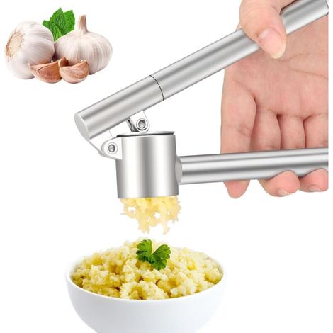 Presse Knoblauch, Zerquetschter Knoblauch, Professionelle Knoblauchpresse Aus Edelstahl, Knoblauchzerkleinerer, Leicht Zu Pressen, Leicht Zu Reinigen Und Langlebig