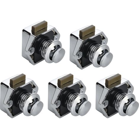 5er-pack Campingwagen-schlösser, Druckknopfverriegelung Ohne Schlüssel Für Wohnmobil, Yacht, Boot, Camper, Camping-schrank, Wohnwagen (silber)