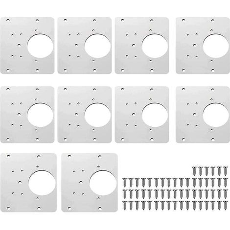 10er-set Scharnierreparaturplatten Für Schränke Mit Schrauben, Scharnier-reparaturkit Aus Edelstahl