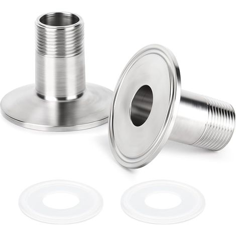 2-teiliger Tri-clamp 1,5" Auf 1/2" Bsp-außengewinde, Hygienischer Edelstahl 304 Anschluss, Od 50,5 Mm, Verbinder Für Den Hausbrau