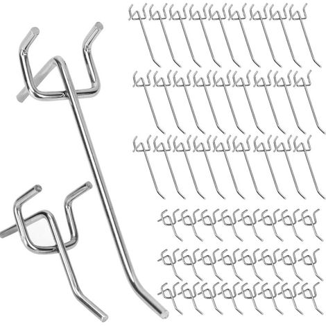 50 Stück Haken Für Lochwand, Wandhaken Zur Präsentation Im Detail, 10 Cm Und 5 Cm Einfache Haken-set