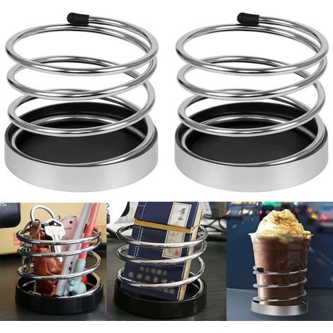 2 Stück Auto-getränkehalter, Auto-wasserbecherhalter, Auto-tassenhalter, Universal-auto-getränkehalter Aus Edelstahl, Für Wasserschalen Und Kaffeebecher