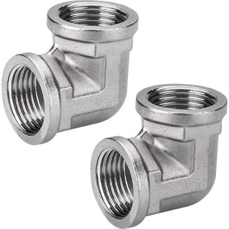 2er-pack 90°-edelstahl-winkel Aus Edelstahl 304 – 1" Ig/ig – 90°-bogen – Edelstahl Dn25 – Innengewinde X Innengewinde 1" – Sanitäranschluss