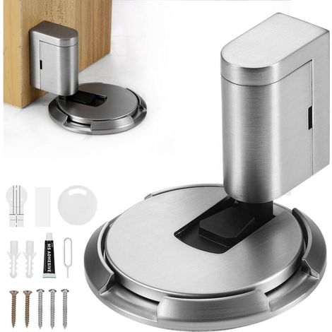 Magnetischer Wand-türstopper, Sehr Widerstandsfähiger Türanschlag Aus Edelstahl, Robuster Mechanischer Türstopper Mit Klebefläche